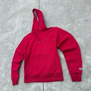 Champion Red Embroidered Hoodie Small